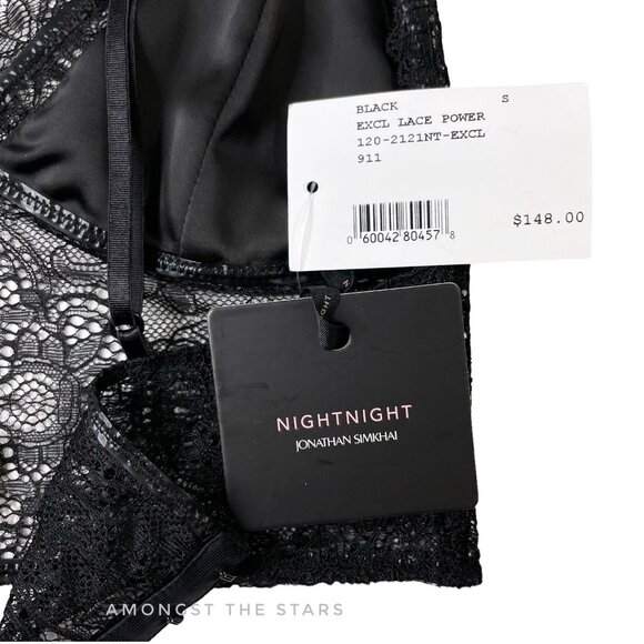 Night Night by Jonathan Simkhai Black Lace Power Bralette Bra - Picture 5 of 7